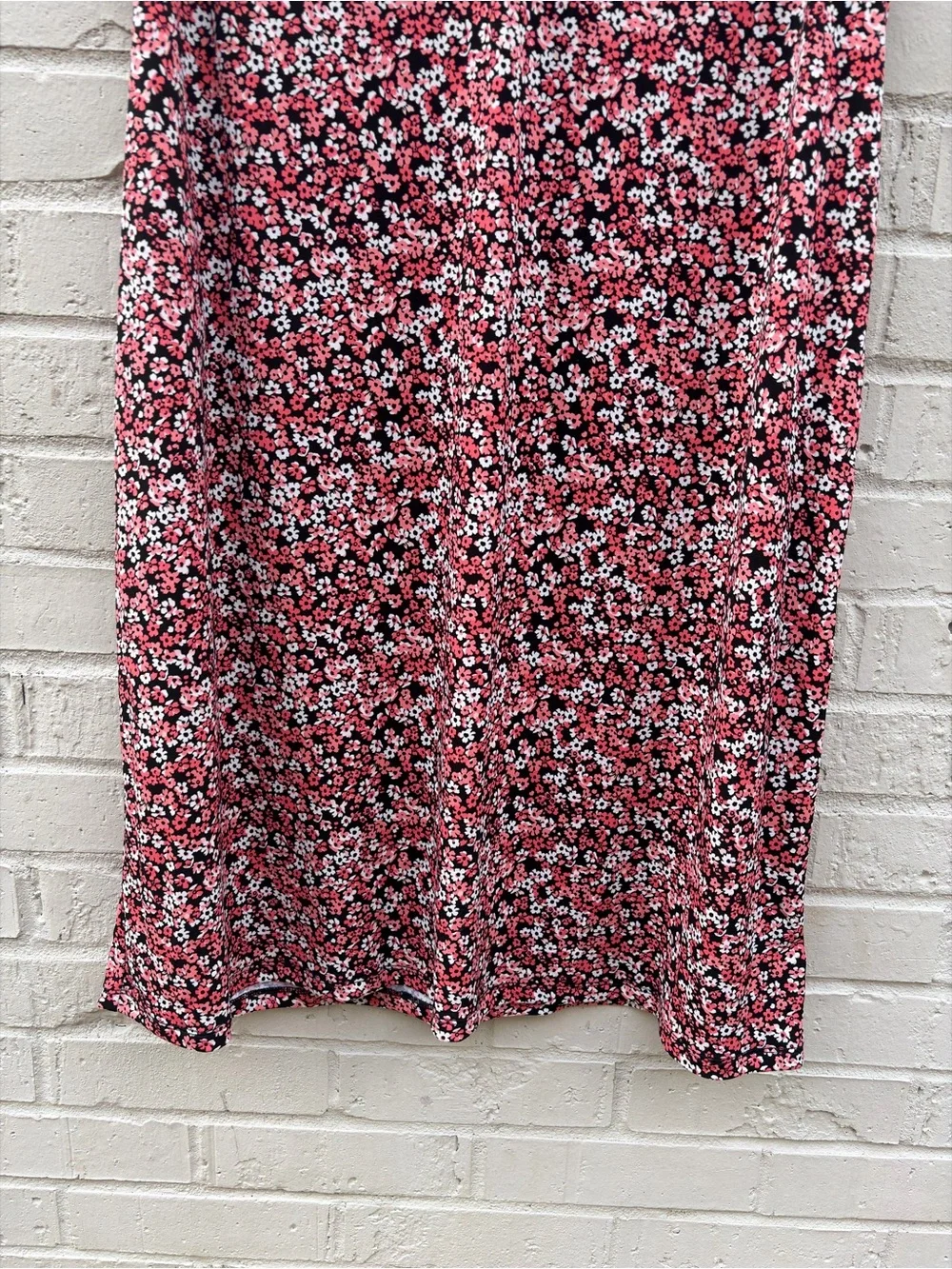 Michael Kors Sleeveless V-Neck Floral Shift Dress - Pink/Black/White